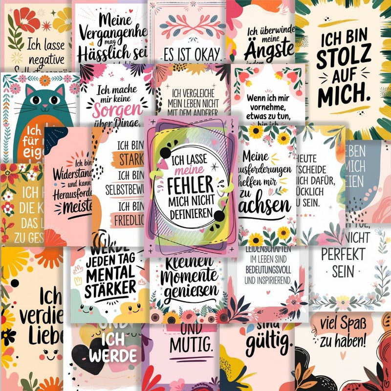 25 Stück Aufkleber mit inspirierenden Sprüchen