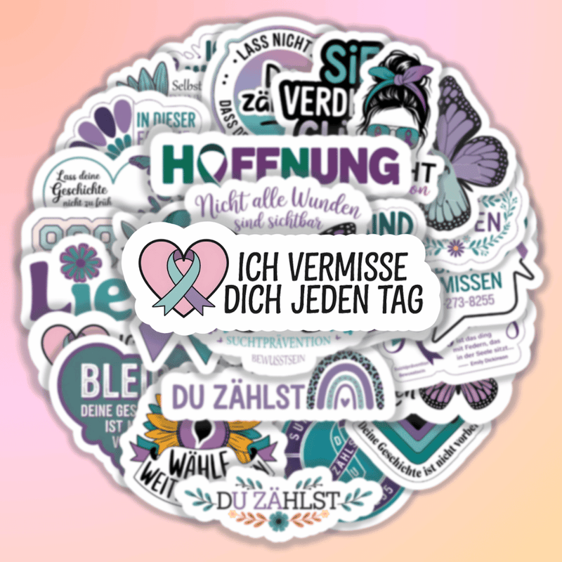 25 Stück Aufkleber mit inspirierenden Sprüchen