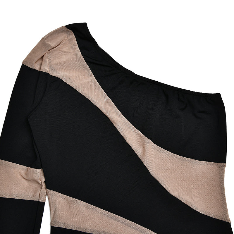 Body asymétrique irrégulier à boutons en maille 