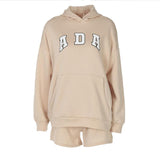 Long sleeve hoodie "ADA"pattern pocket pant set