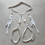 PU leather bowknot decor o ring garter belt