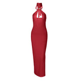 Robe midi dos nu à nouer soi-même 