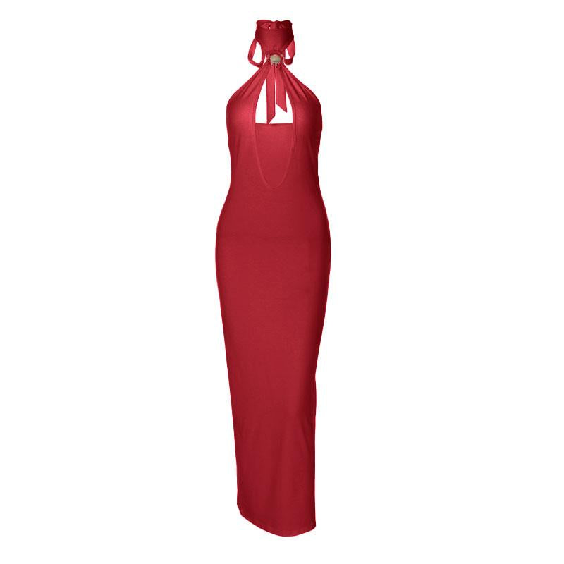 Robe midi dos nu à nouer soi-même 