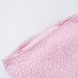 Mini-robe tube unie en satin froncé à smocks 