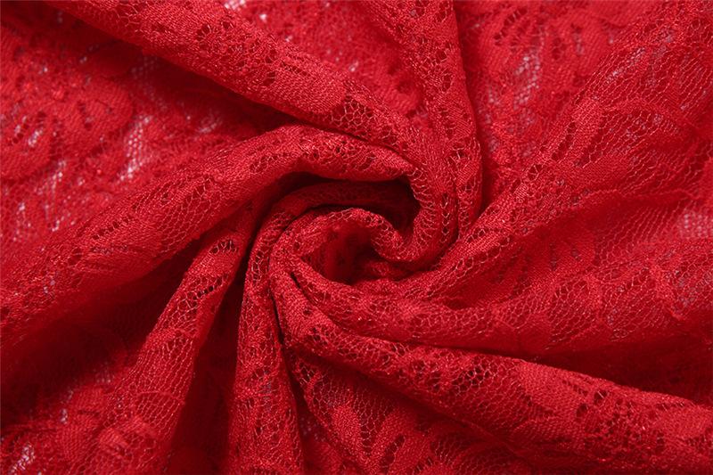 Conjunto de falda larga transparente con nudo fruncido y encaje anudado 
