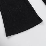 Halter self tie deep V neck lace backless jumpsuit