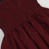 Mini-robe à volants froncés et décolleté en cœur avec corset froncé 
