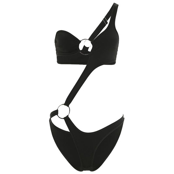 Body asymétrique irrégulier avec bouton creux et anneau en O 