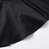 Mini-robe camisole dos nu à col en V profond et smocké 