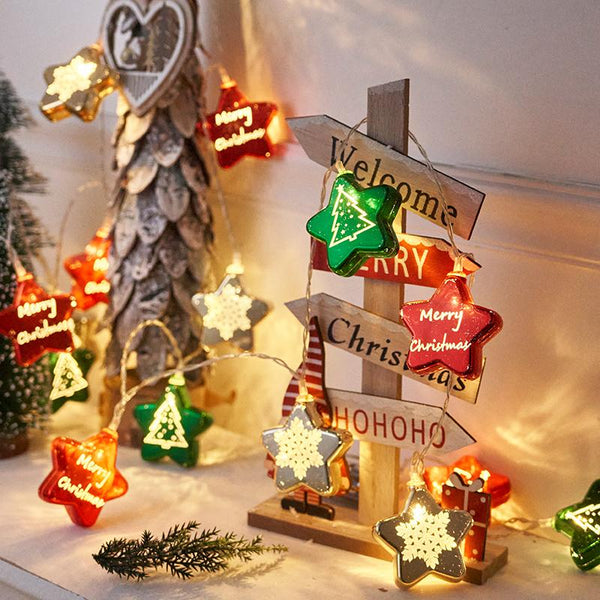 Lampe décorative en forme de lettre étoile multicolore 