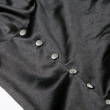 Top liso sin espalda, cuello en V y lazo tipo halter 