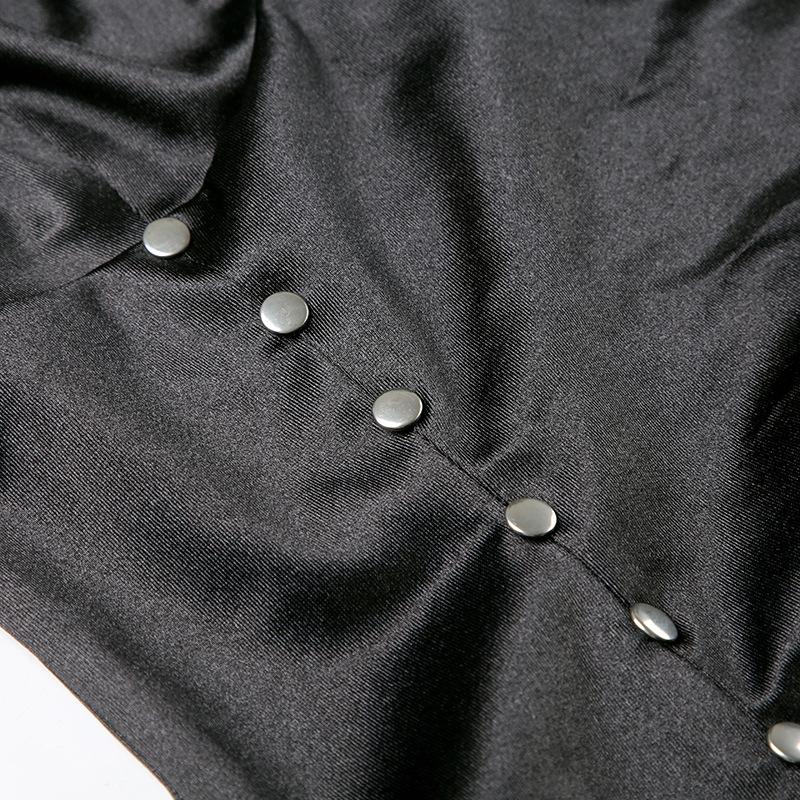 Top liso sin espalda, cuello en V y lazo tipo halter 