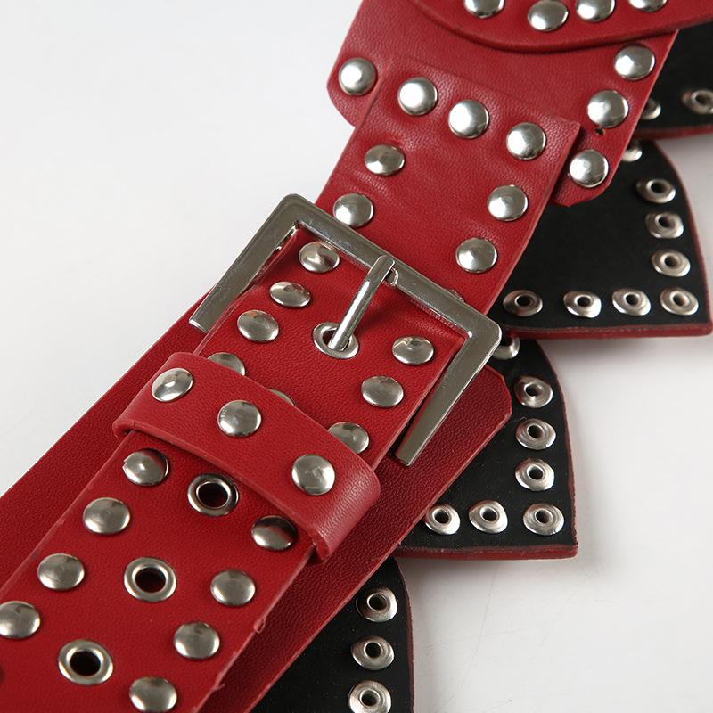 PU leather buckle adjustable heart belt