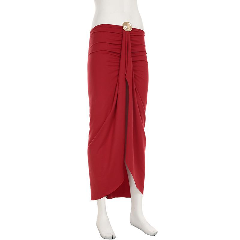 Ruched roundness applique solid mini skirt