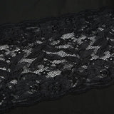 Robe longue fendue en dentelle à col carré et à nouer soi-même 