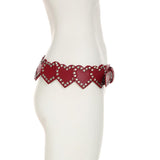 PU leather buckle adjustable heart belt