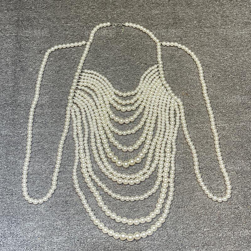 Halter beaded hollow out u neck top
