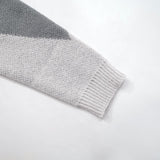 Long sleeve knitted crewneck contrast top
