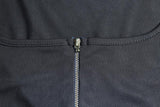 Ensemble pantalon uni à col carré et fermeture éclair à nouer soi-même 