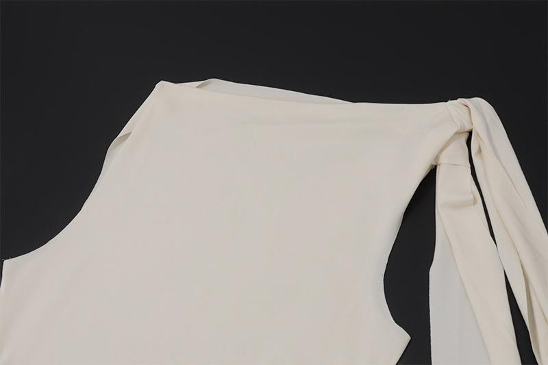 Robe longue asymétrique asymétrique à nouer 