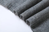 Robe longue à col ras du cou et manches longues en tricot à rayures 