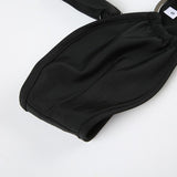 Body asymétrique irrégulier avec bouton creux et anneau en O 