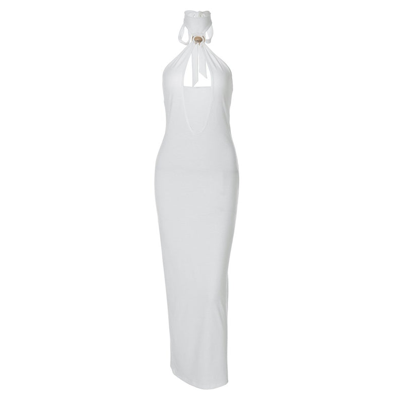 Robe midi dos nu à nouer soi-même 