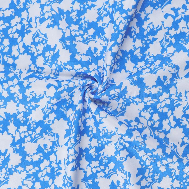 Mini-robe caraco dos nu à imprimé fleuri et à nouer soi-même 