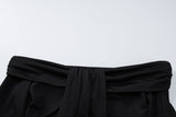 Off shoulder long sleeve hollow out maxi dress