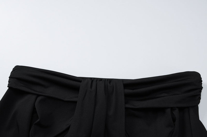 Off shoulder long sleeve hollow out maxi dress