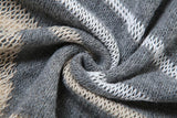 Robe longue à col ras du cou et manches longues en tricot à rayures 