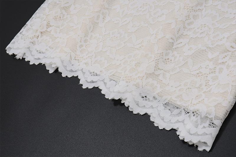 Hollow out long sleeve lace hem bowknot maxi dress