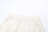 Fluffy textured solid patchwork mini skirt