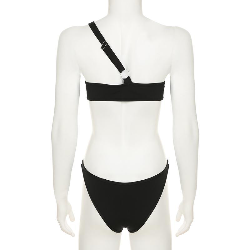 Body asymétrique irrégulier avec bouton creux et anneau en O 