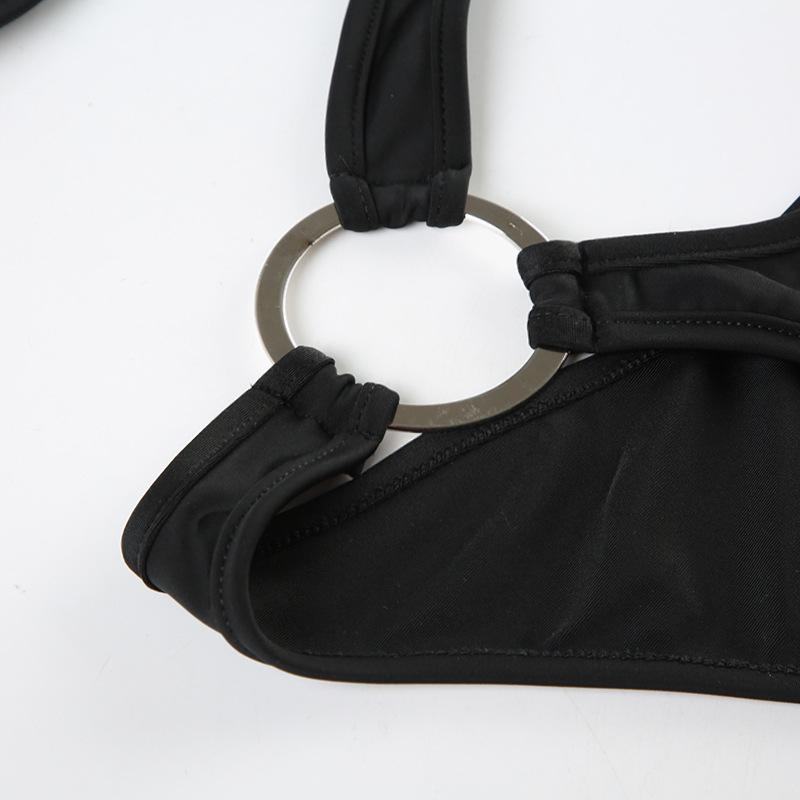 Body asymétrique irrégulier avec bouton creux et anneau en O 
