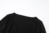 Long sleeve star applique solid 2 piece top