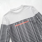 Gloves long sleeve crewneck letter print button bodysuit