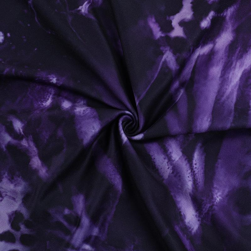 Robe longue à bretelles spaghetti fendues et à volants avec imprimé croisé dans le dos 