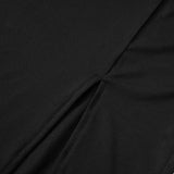 Robe longue en dentelle à manches longues et fentes ajourées sur les épaules 