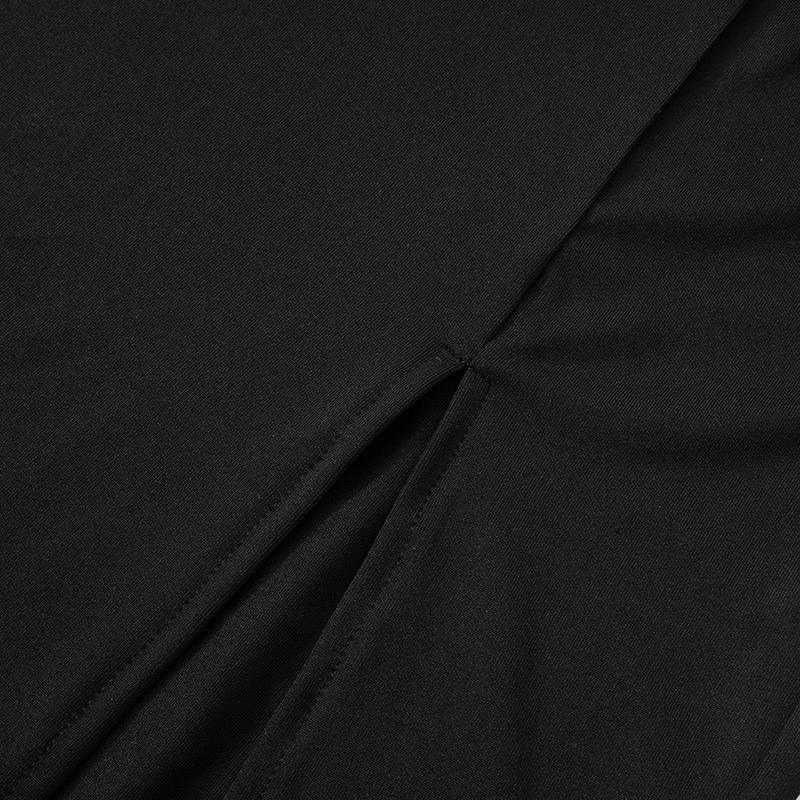 Robe longue en dentelle à manches longues et fentes ajourées sur les épaules 