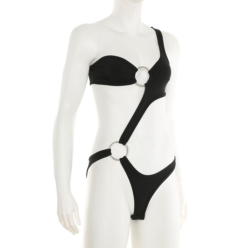 Body asymétrique irrégulier avec bouton creux et anneau en O 