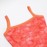 Mini-robe camisole dos nu à imprimé fleuri et col en U fendu 