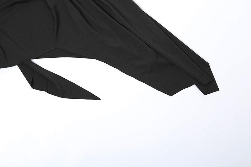 Irregular backless solid tube midi dress
