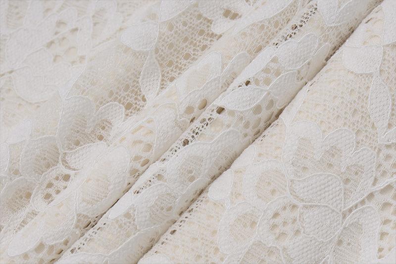 Hollow out long sleeve lace hem bowknot maxi dress