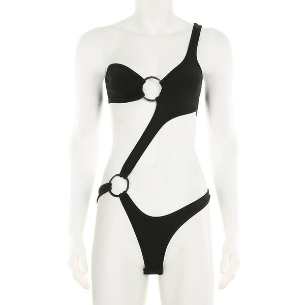 Body asymétrique irrégulier avec bouton creux et anneau en O 