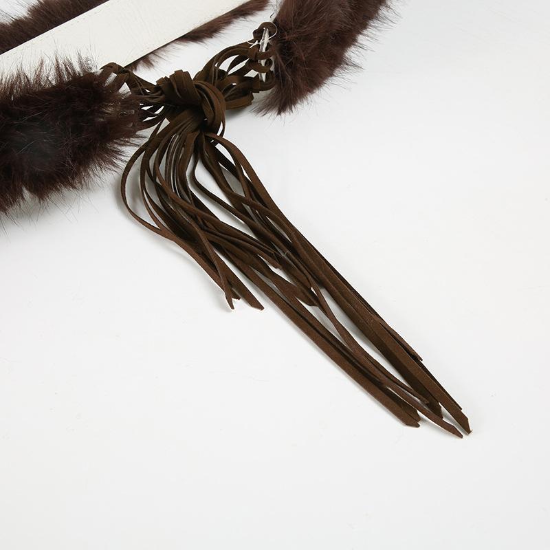 Ceinture décorative à nouer soi-même en cuir PU moelleux 