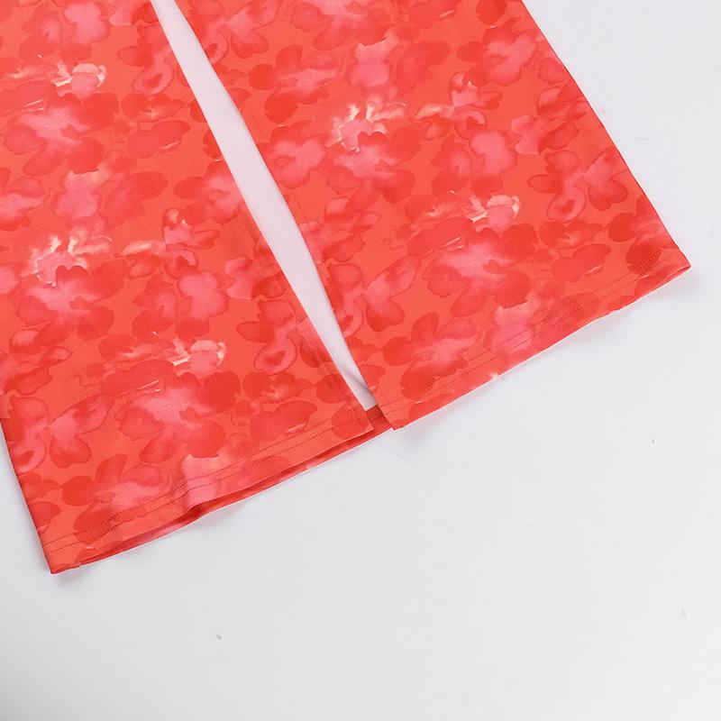 Mini-robe camisole dos nu à imprimé fleuri et col en U fendu 