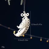 White bowknot christmas tree decor