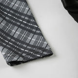 Long sleeve striped print v neck bowknot ribbon top
