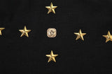 Long sleeve star applique solid 2 piece top